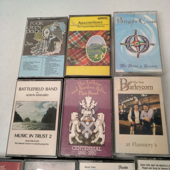 Bagpipe Band Pipes And Drums Cassette Lot of 10 Mixed Scottish Irish Music - Picture 2 of 6